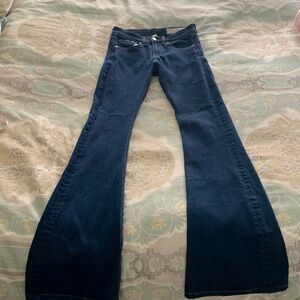 Rag and Bone mid rise flare leg jeans. Size 24
